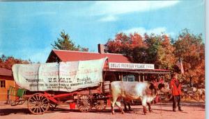 WISCONSIN DELLS, WI    The DELLS PIONEER VILLAGE  Covered Wagon c1950s Roadside