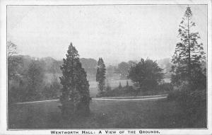 uk32448 view of the grounds wentworth hall real photo uk