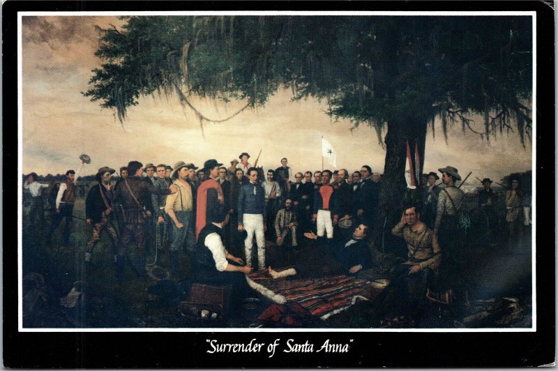 Postcard TX Austin Capitol painting Surrender of Santa Anna William Henry Huddle