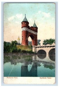 C 1900-06 Hartford Memorial Arch, Conn. Postcard P155E