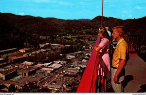 Tennessee Gatlinburg Panoramic View Of Business Section From Top Of Space Needle