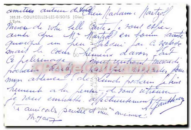 Postcard Old Courcelles Les Gisors epte