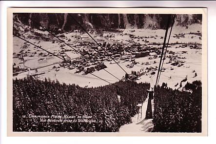 Real Photo, Cable Mont Blanc, Ski-lift, Townview, Chamonix, France,