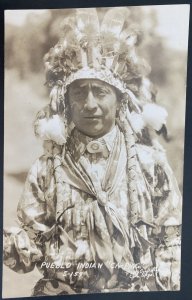 Mint Real Picture Postcard Native American Indian Pueblo Indian Ca Ping Chief
