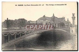 Postcard Old Paris Pont Alexandre III