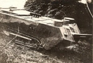 RPPC  WW1  French Saint Chamond Tank  Military  Postcard