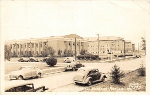 J22/ Fort Lewis Washington RPPC Postcard c1940s Barracks Rec Building  8