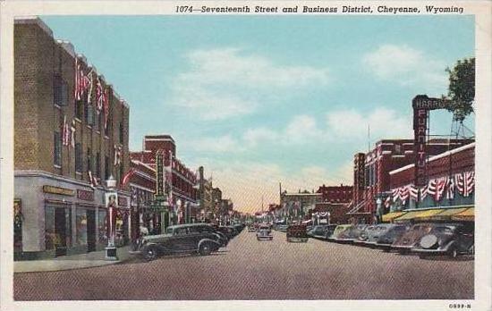 Wyoming Cheyenne Seventeenth Street Business Section