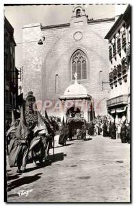 Postcard Modern Perpignan Holy Week procession in Roussillon La Sanch The pro...