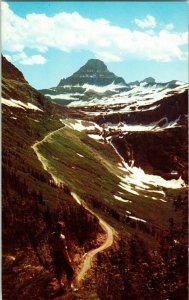 Reynolds Mountain Sun Highway Glacier National Park Montana Snow Alpine Postcard 