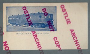 Oconto NEBRASKA c1910 MCKEEN MOTOR CAR Railroad Train nr Callaway Lexington