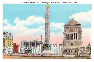 Postcard MONUMENT SCENE Indianapolis Indiana IN AQ6581