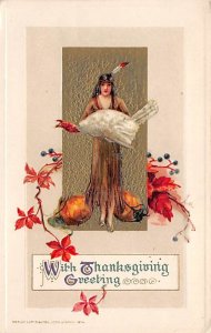 Artist Samuel Schmucker Vintage Thanksgiving Postcard