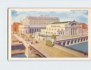Postcard Union Station, Chicago, Illinois