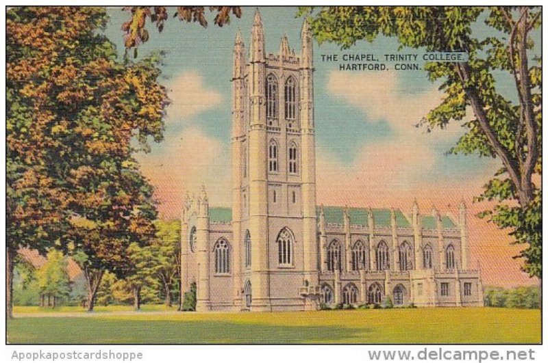 Connecticut Hartford The Chapel Trinity College 1941