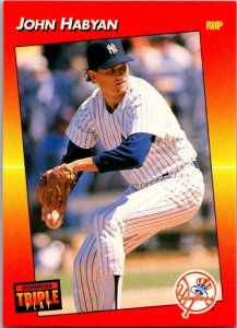 1992 Donruss Baseball Card John Habyan New York Yankees sk6161