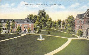 Defiance Ohio 1940s Postcard Defiance College Campus 