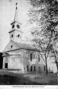 Hillsboro New Hampshire~Smith Memorial Church~Cross & Clock on Steeple~1939 PC