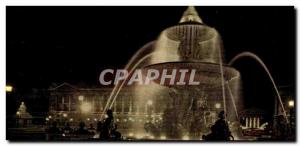 Modern Postcard Paris Place de la Concorde ILLUMINATED