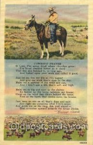 Cowboy's Prayer Western Cowboy, Cowgirl Unused 