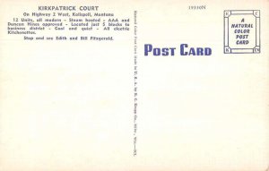 Kalispell Montana Krikpatrick Modern 12 Unit Court Vintage Postcard AA15235