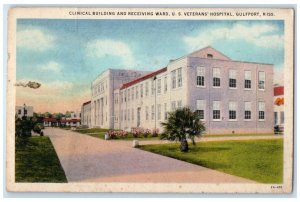 c1920 Clinical Building Receiving Ward US Veterans Hospital Gulfport MS Postcard