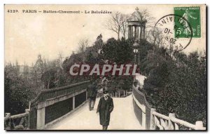 Old Postcard Paris Buttes Chaumont The Belvedere