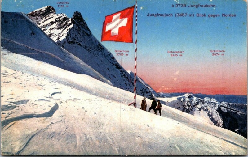 Swiss Alps mountain heights mountaineers Jungfrau Silberhorn etc