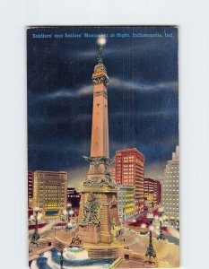 M-115821 Soldiers' and Sailors' Monument at Night Indianapolis Indiana USA