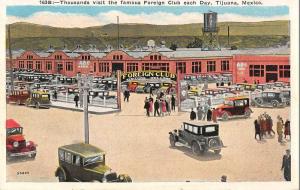 Tijuana BC Mexico birds eye view famous Foreign Club antique pc Y12236 