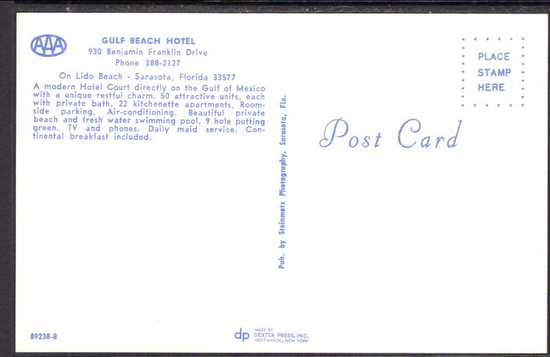 Swimming Pool,Gulf Beach Hotel,Sarasota,FL