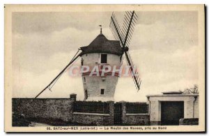 Old Postcard Batz Sur Mer Mill Masses taken north