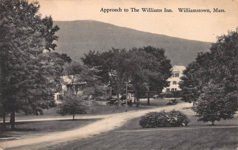 Approcah to Williams Inn, Williamstown, Massachusetts, Early Postcard, Used