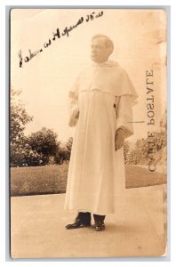 RPPC Catholic Priest at Hopewell Hill New Brunswick Canada UNP Postcard Y15