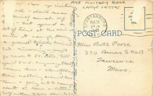 Camp Croft South Carolina Large letters Postcard linen Teich Military 5974 