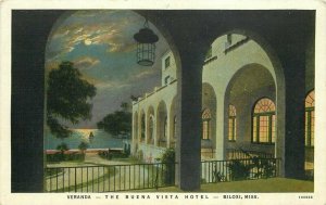 Biloxi Mississippi Night The Buena Vista Postcard Teich 20-8999