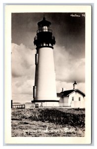 RPPC Yaquina Head Lighthouse Newport  Oregon OR Christian Photo 79 Postcard F21