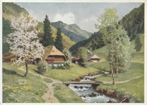 UNTITLED GERMAN SCENERY - Vintage Art POSTCARD