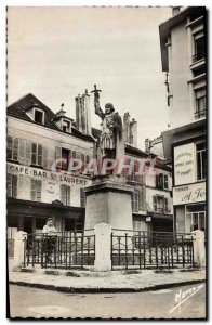 Postcard Modern Lagny Thorigny The Statue Of Jeanne D & # 39Arc Cafe Bar St L...