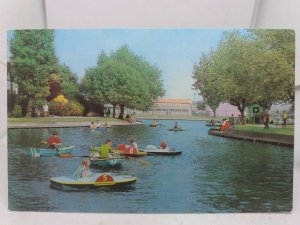 Postcard Children in Paddle Boats The Lake Southchurch Park Southend on Sea 70s