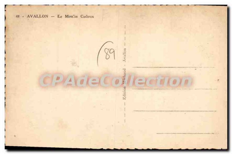 Old Postcard Avallon Moulin Cadoux
