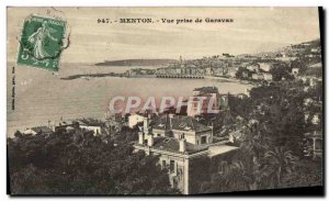 Old Postcard Menton Garavan View Shooting