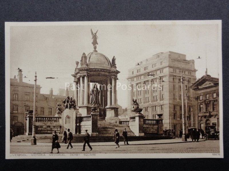 Merseyside LIVERPOOL Victorial Memorial, Derby Square c1935 Photochrom 66676