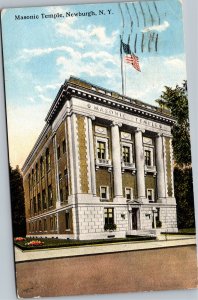 Postcard NY Newburgh - Masonic Temple