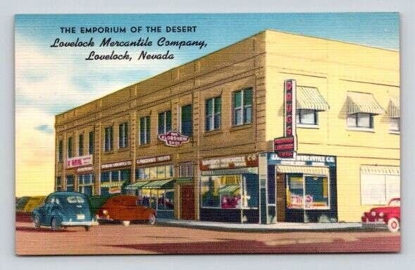 Lovelock Nevada Mercantile Company Emporium of the Desert Postcard