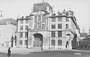 PRAHA PRAGUE CZECH REPUBLIC~NOVA RADNICE-NEW CITY HALL~1910s PHOTO POSTCARD