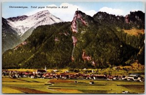 Oberammergau Total Gegen Notspitze U. Kofel Germany Mountain Alps Postcard