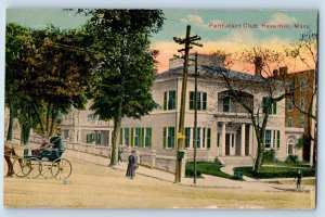 Haverhill Massachusetts Postcard Pentucket Club Exterior c1910 Vintage Antique