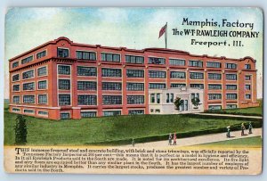 c1910 Freeport Illinois Postcard Memphis  Factory W.T.Rawleigh Company Building