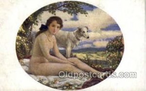 Nude Unused minor corner wear more so left top corner with missing piece of p...